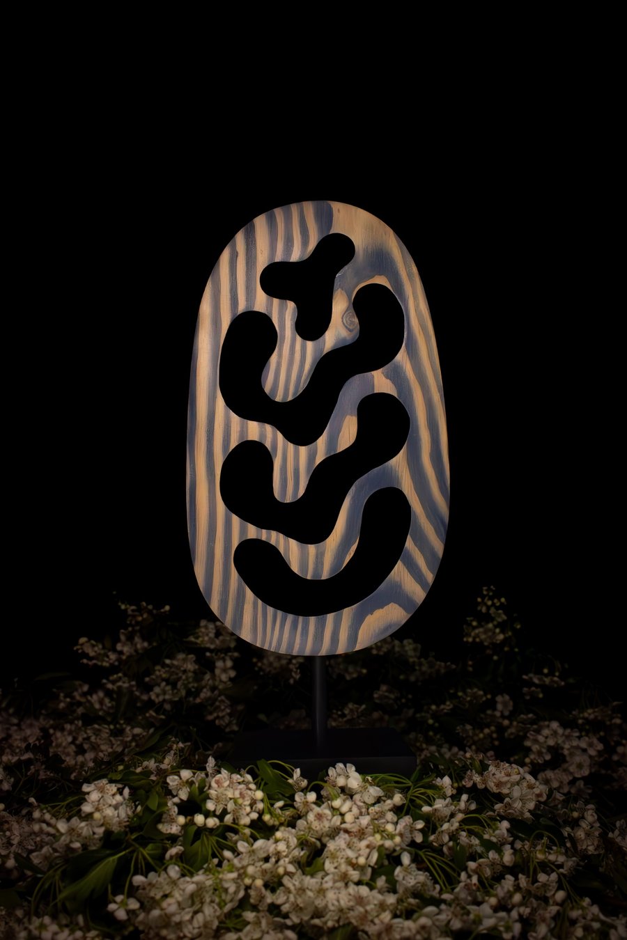 "Labyrinth" - abstract wooden sculpture 