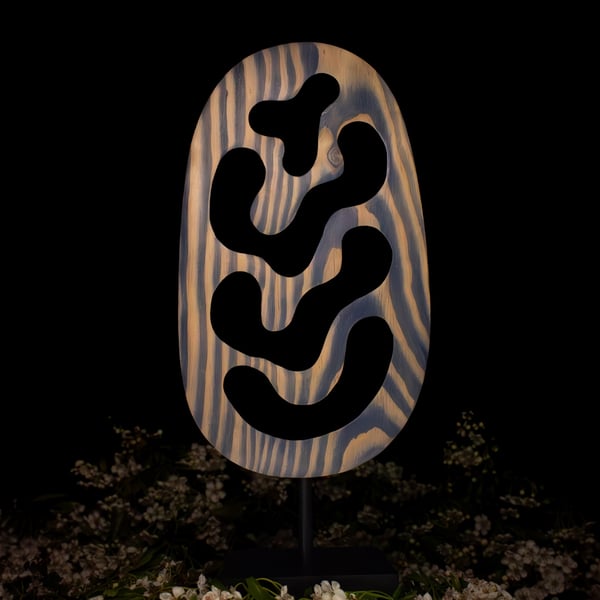 "Labyrinth" - abstract wooden sculpture 