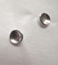 Delightfully dainty silver round studs - Image 1