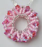 Pink Wheel Pendant with Crystals - Image 4