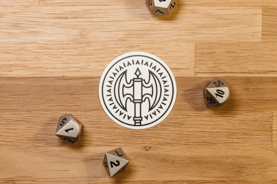 Barbarian Sticker - accessories for D&D players