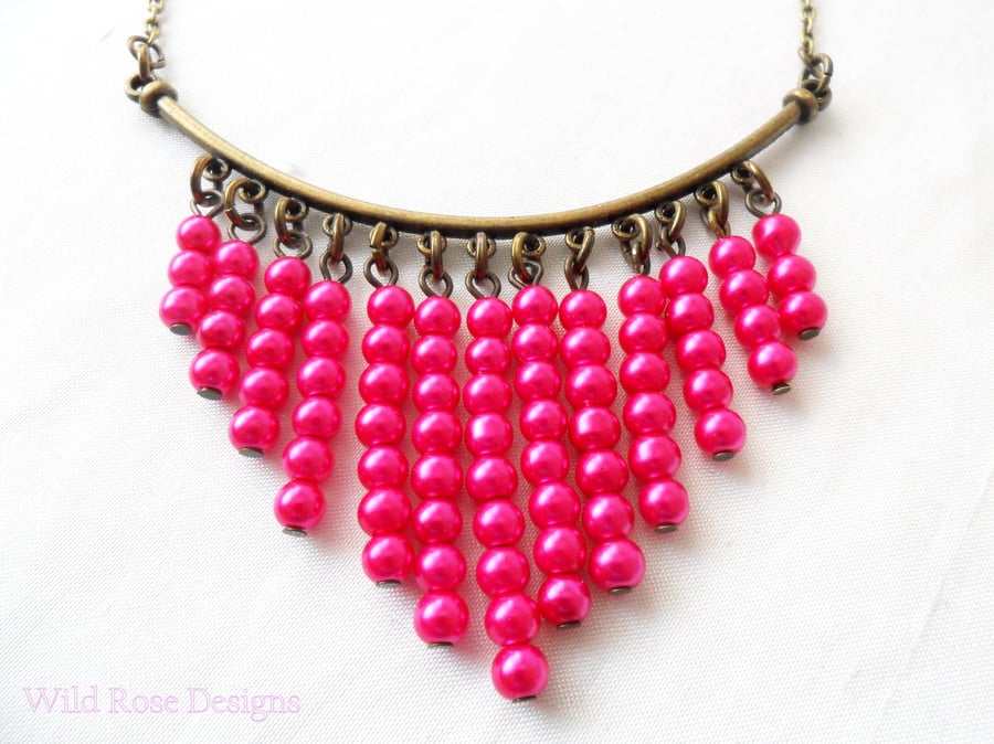  Pink Statement necklace 