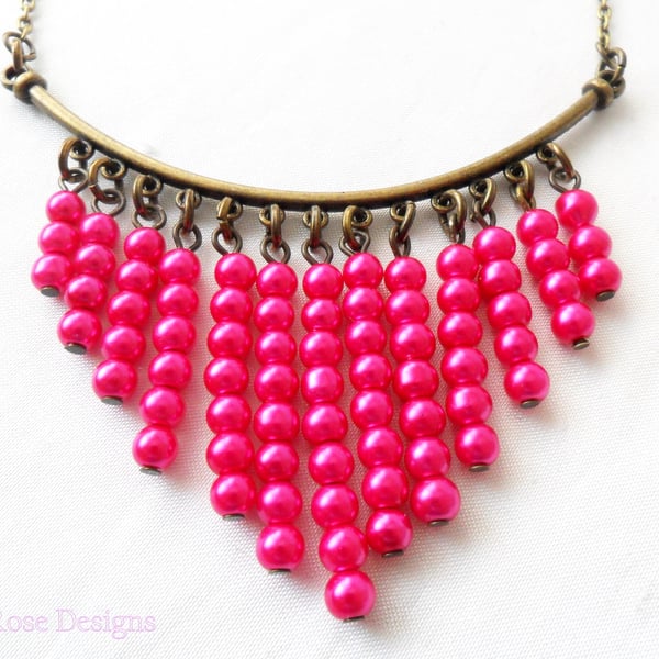  Pink Statement necklace 
