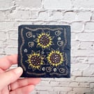 Hand Painted Sunflower Coaster 