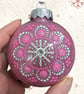Hand painted dot mandala Christmas Ornament - Image 1