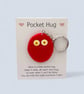 Perfectly Imperfect Ruby Quartz Owl Pocket Hug Keychain or Bag Charm