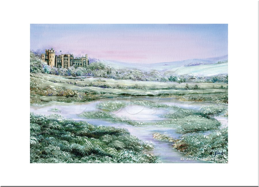 Arundel Castle at first frost - Greeting Card