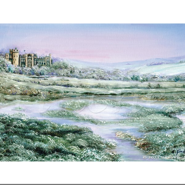 Arundel Castle at first frost - Greeting Card