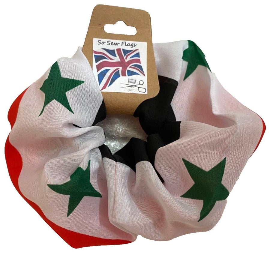 Syria Syrian Flag Hair Scrunchie Scrunchies Accessory Band Elastic