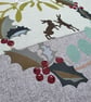 Christmas Boxing Hares with Wreath card - Image 3