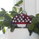 Red Capped Pot Toadstool with White Spots - 3201-03