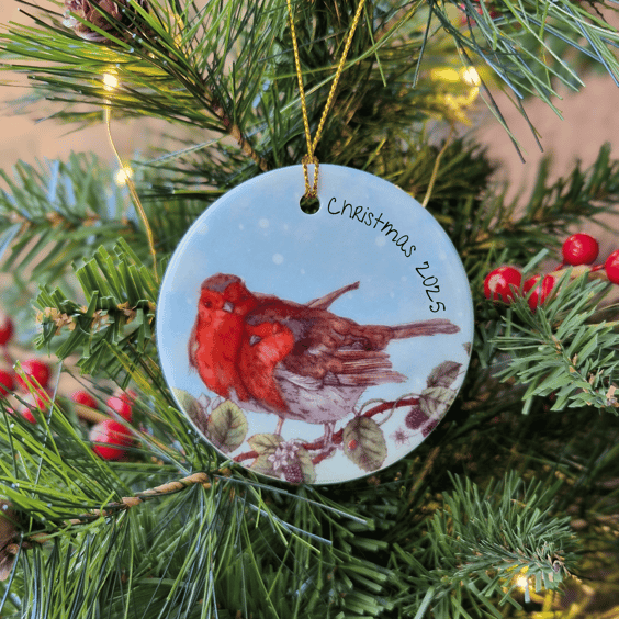 Winter is Warmer with Love Ceramic Ornament (Can Be Personalised)