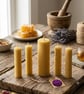 Small Beeswax Candle Gift Collection Set of 5 Pure Handmade Candles