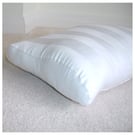 Tempur Original Pillow COVER ONLY White Stripes 100% Cotton QUEEN Medium 60cm