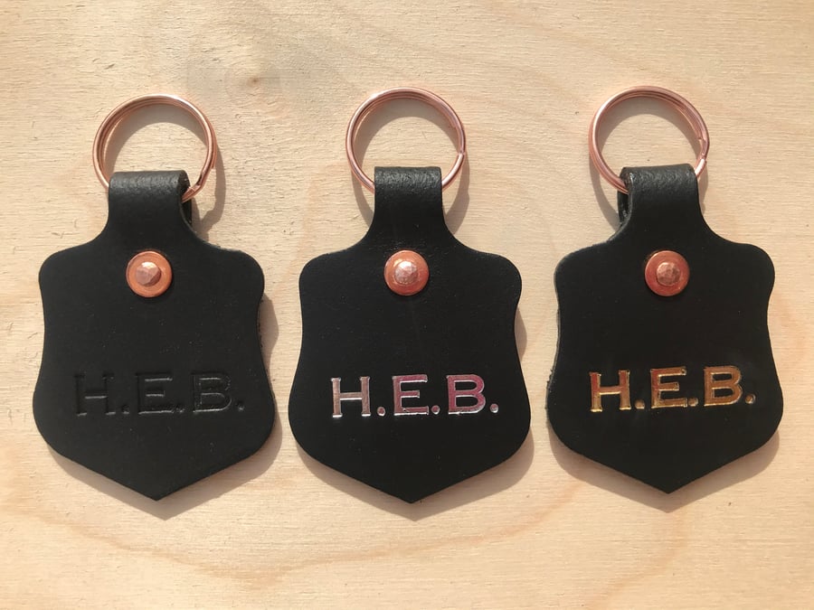 "The Wardown" Black Leather Key Fob 