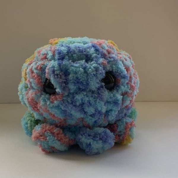 Fluffy rainbow octopus