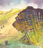Walk To Pen Y Fan, Brecon Beacons, Wales, Original Watercolour in 14x11'' Mount