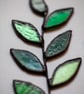 Stained Glass Leaf Suncatcher Vase Decor or Plant Pot Stake - Image 6