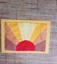 Card. Sunrise or sunset patchwork card, any occasion. Blank card. Birthday card  - Image 3