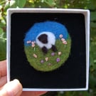 Sheep Needle felt brooch 