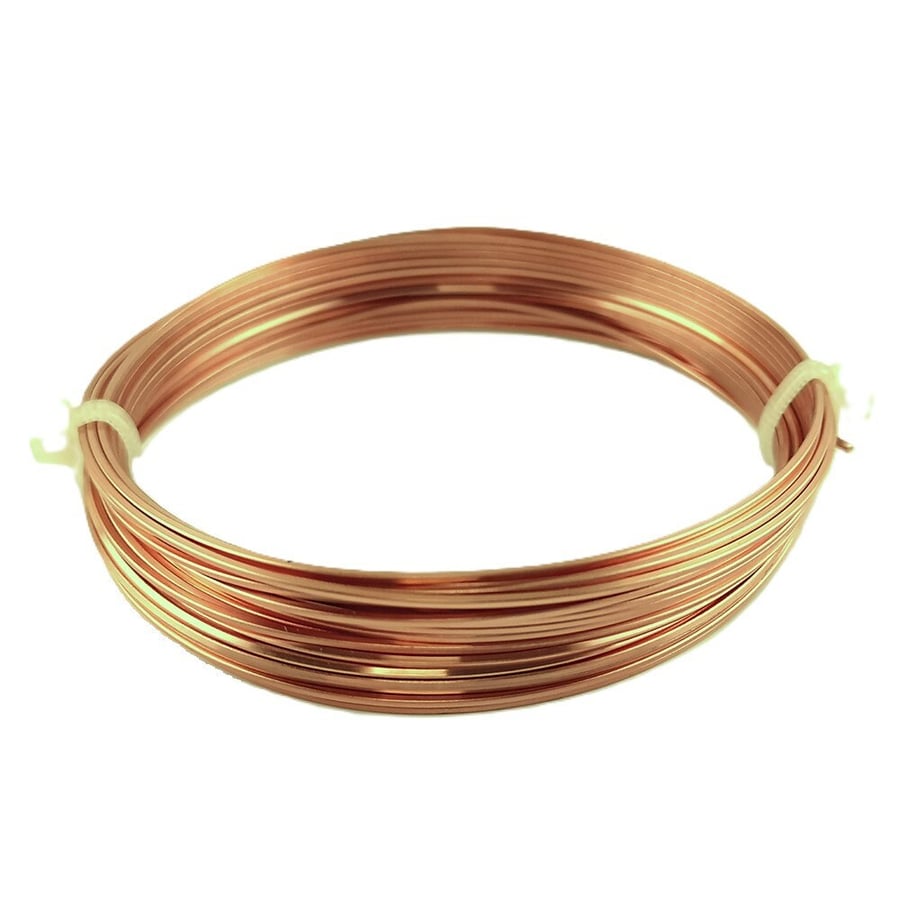 Premium Copper Craft Wire - Unplated Anti Tarnish Square, 6M Coil - 0.8mm Thick 