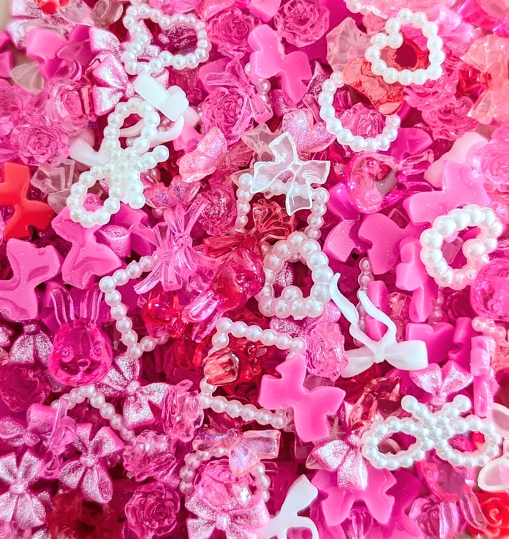 Pink Charms for Nail Art, DIY's and Decoden Projects