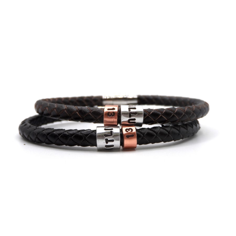 13th Birthday Personalised Leather Bracelet – Gift Boxed - Free Delivery