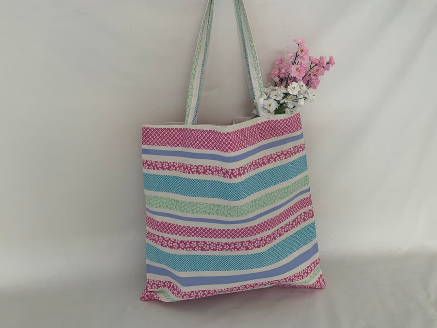 Perfectly Imperfect, Floral Eco Bag, Reusable Bag, Shopping Bag, Teachers Bag