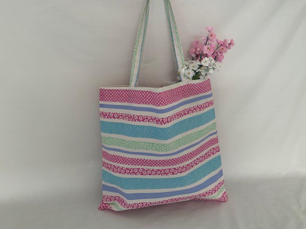 Perfectly Imperfect, Floral Eco Bag, Reusable Bag, Shopping Bag, Teachers Bag