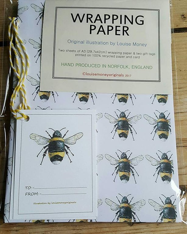 Bee wrapping paper