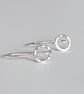 Long silver earrings, circle earrings, sterling silver earrings - Image 9