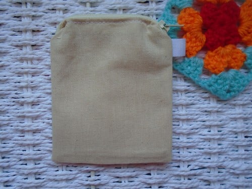 Cotton Non Bleached Coin Purse or Card Holder 