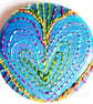 Buttons 1 inch button Hand Dyed Silks and Cottons Free Machine Embroidery Button