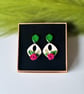 Floral Flower Polymer Clay Earrings 