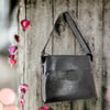 Black Leather Crossbody Bag - Luxury Valentines Gift