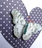 Blank Butterfly Card - Heart Aperture - Dark Blue Polka Dot - Image 9