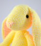 Crochet Rabbit Plush: Yellow Bunny Stuffed Animal, Nursery Decor - Image 8