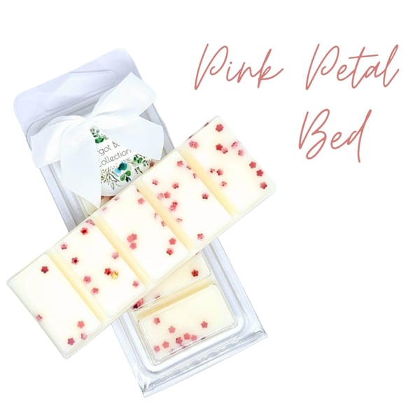 Pink Petal Bed  Wax Melts  UK  50G  Luxury  Natural  Highly Scented
