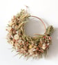 Handmade dried flower natural creamy blush rustic wreath - Image 2