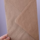 C5 A5 Kraft Brown Ribbed Envelopes For Cardmaking Diamond Flap 120gsm Pack Of 6