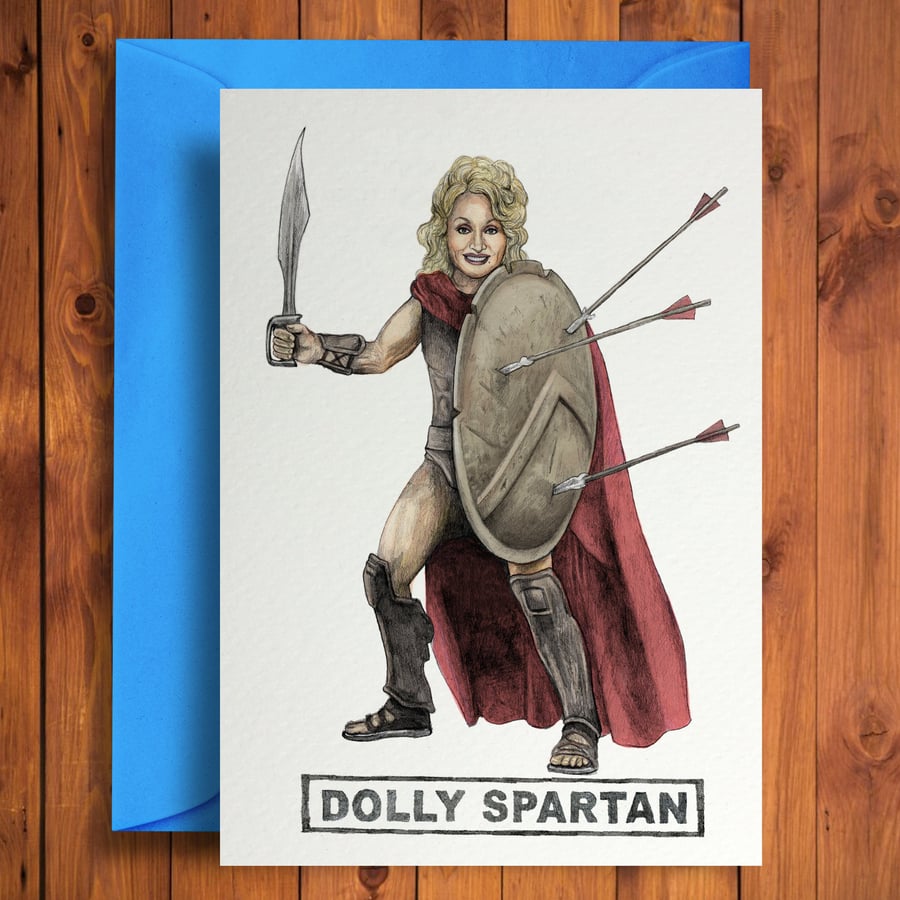 Dolly Spartan - Funny Birthday Card