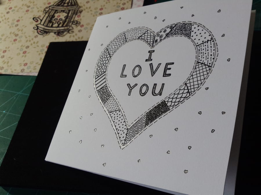 Love heart open card