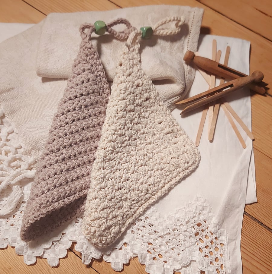 His and Her reusable Washcloth, Face Cloth, 100% recycled cotton