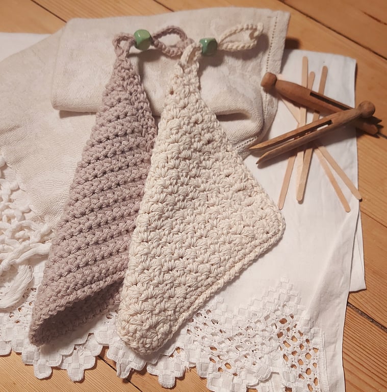 His and Her reusable Washcloth, Face Cloth, 100% recycled cotton