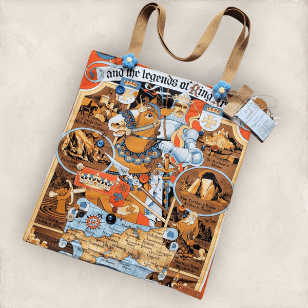 King Arthur Tea Towel Cotton Tote Bag 