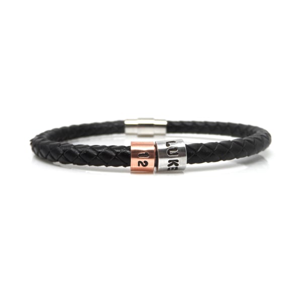 12th Birthday Personalised Leather Bracelet – Gift Boxed