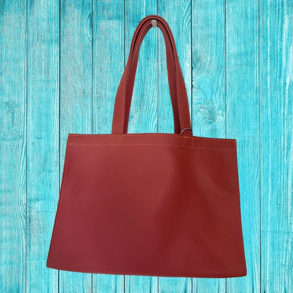 SoMoo Burnt Orange Tote Bag Medium 