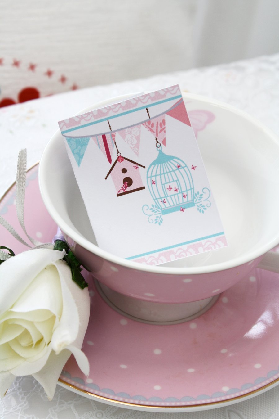 Vintage Bird Cage Gift Tags x6