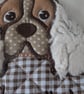 Cocker Spaniel Mug Rug Hand Made Embroidered Appliqué Cute - Image 2