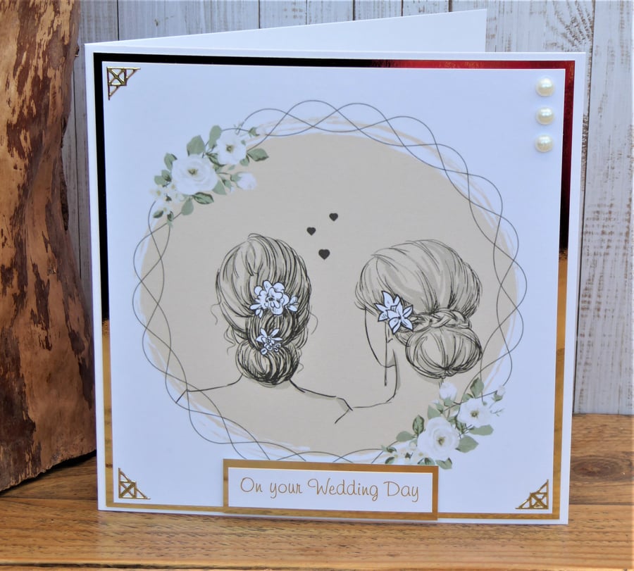 C3819       Female Wedding Day Card 